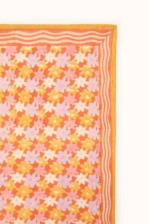 Petit foulard 'Manika' Paquerette Orange | APACHES COLLECTIONS