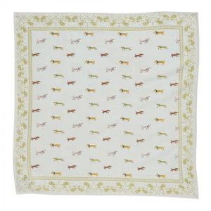 Foulard indien 'Teckel' Écru | BONHEUR DU JOUR