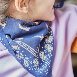 Foulard indien 'Teckel' Indigo | BONHEUR DU JOUR