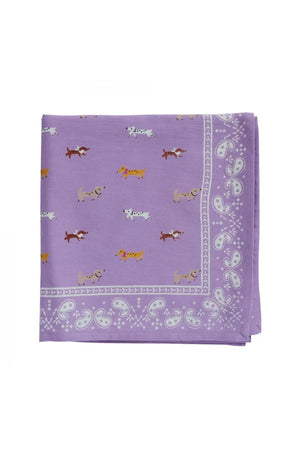 Foulard indien 'Teckel' Mauve | BONHEUR DU JOUR