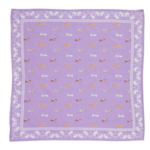 Foulard indien 'Teckel' Mauve | BONHEUR DU JOUR