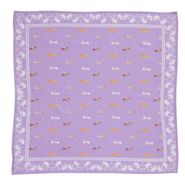 Foulard indien 'Teckel' Mauve | BONHEUR DU JOUR