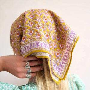 Foulard indien 'Victorian' Absynthe | BONHEUR DU JOUR