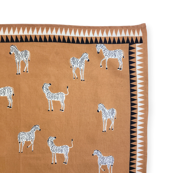 Foulard Latika 'Zèbre' Café | APACHES COLLECTIONS