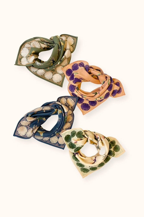 Petit foulard Manika 'Cerisier' Orage | APACHES COLLECTIONS