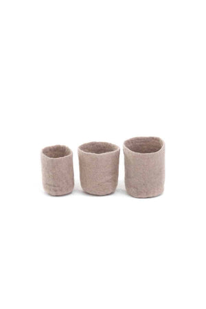 Petits pots gigogne en laine feutrée | MUSKHANE