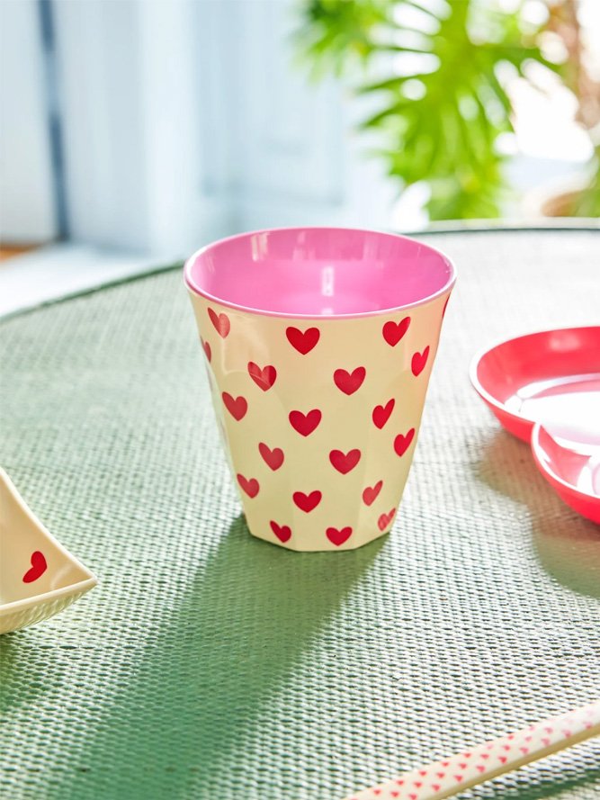 Gobelet 'Darling Hearts' Crème | RICE