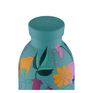 Gourde isotherme Clima en inox 'Bloom bloom green' | 24 BOTTLES