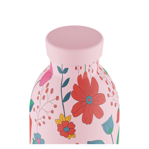 Gourde isotherme Clima en inox 'Bloom bloom pink' | 24 BOTTLES