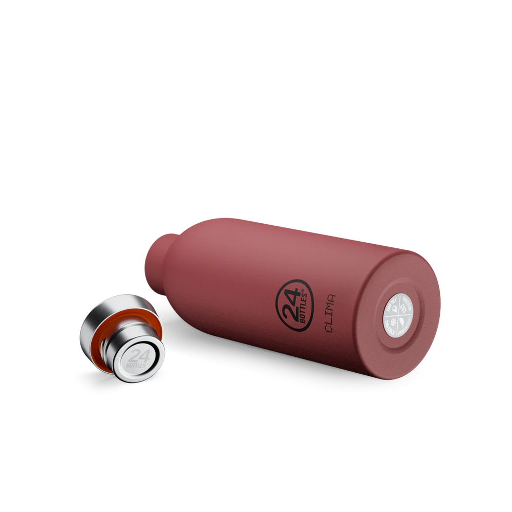 Gourde isotherme Clima en inox 'Country Red' | 24 BOTTLES