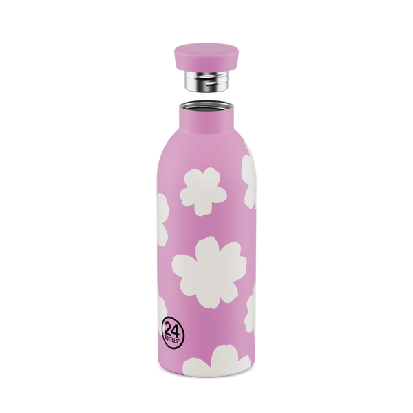 Gourde isotherme Clima en inox 'Daydreaming rose' | 24 BOTTLES