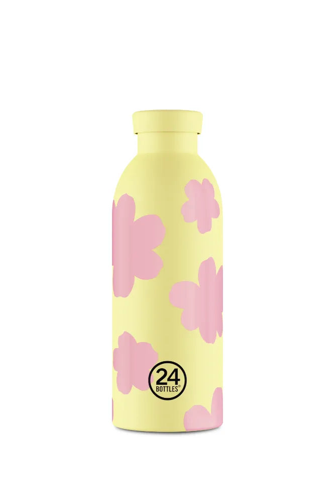 Gourde isotherme Clima en inox 'Daydreaming yellow' | 24 BOTTLES