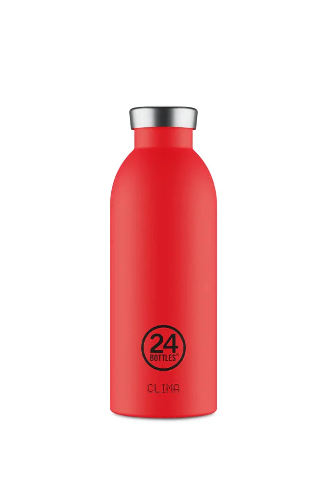 Gourde isotherme Clima en inox 'Hot red' | 24 BOTTLES