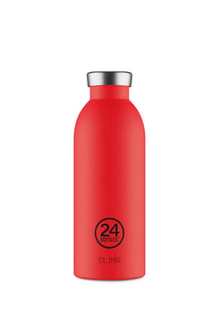 Gourde isotherme Clima en inox 'Hot red' | 24 BOTTLES
