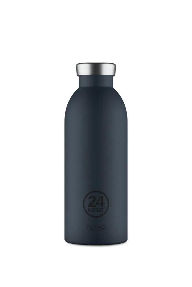 Gourde isotherme Clima en inox 'Navy Blue' | 24 BOTTLES