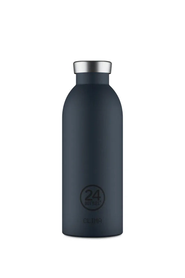 Gourde isotherme Clima en inox 'Navy Blue' | 24 BOTTLES