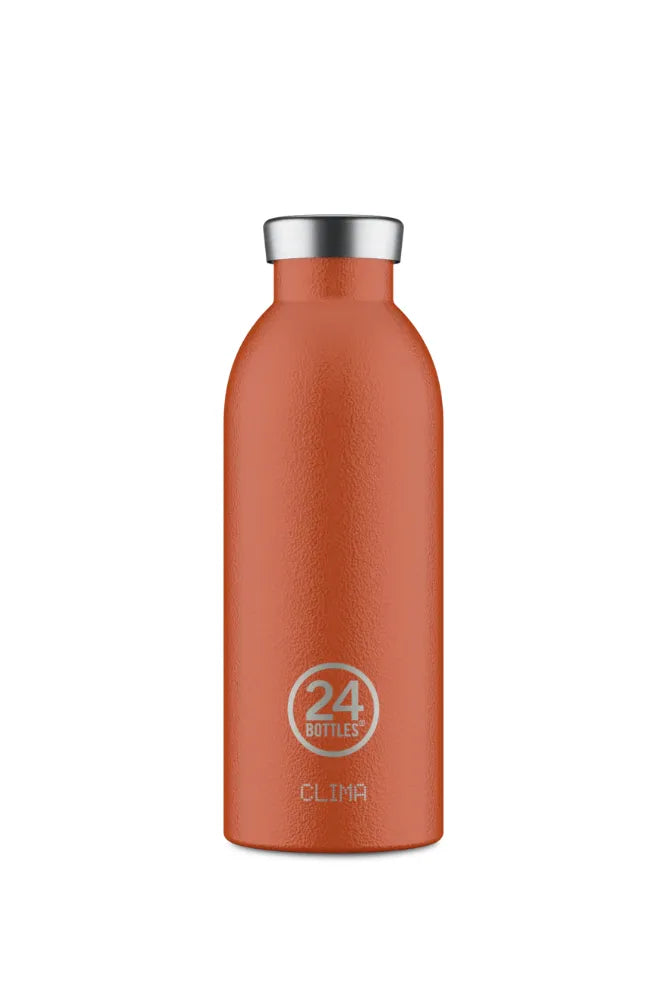 Gourde isotherme Clima en inox 'Sunset orange' | 24 BOTTLES