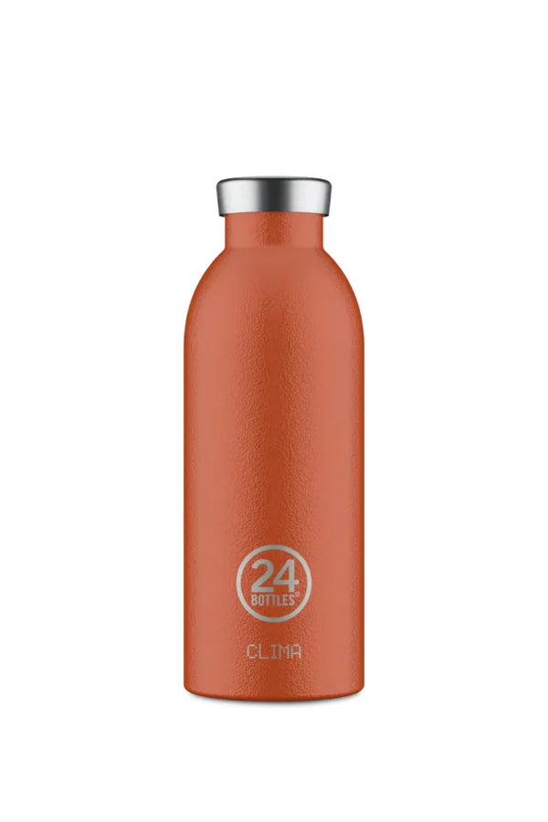 Gourde isotherme Clima en inox 'Sunset orange' | 24 BOTTLES
