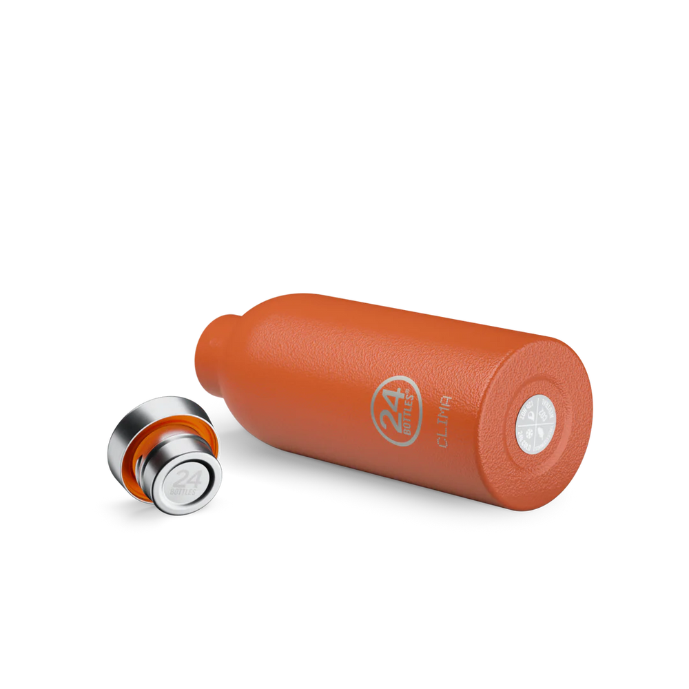 Gourde isotherme Clima en inox 'Sunset orange' | 24 BOTTLES