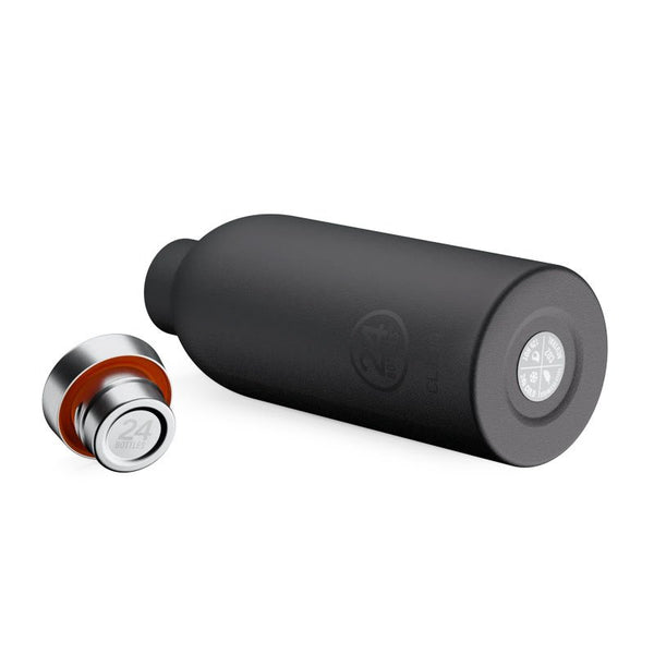 Gourde isotherme Clima en inox 'Tuxedo black' | 24 BOTTLES