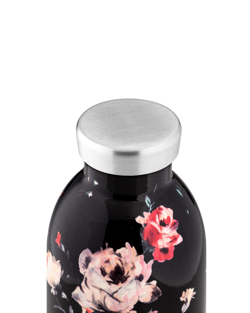Gourde isotherme Clima en inox 'Ebony rose' 33cl | 24 BOTTLES