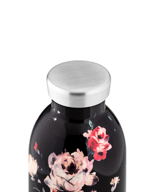 Gourde isotherme Clima en inox 'Ebony rose' 33cl | 24 BOTTLES