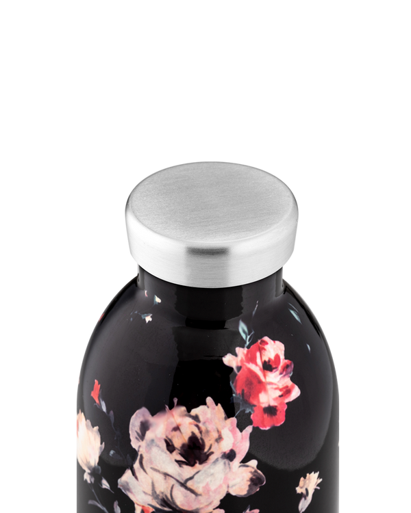 Gourde isotherme Clima en inox 'Ebony rose' 33cl | 24 BOTTLES