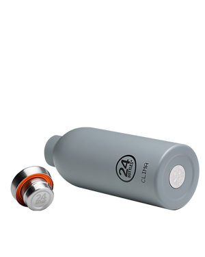 Gourde isotherme Clima en inox 'Formal grey' | 24 BOTTLES