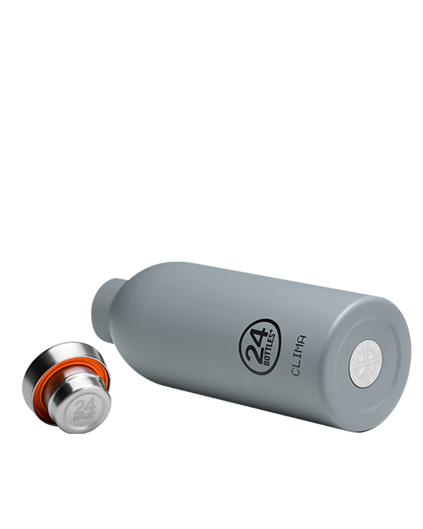 Gourde isotherme Clima en inox 'Formal grey' | 24 BOTTLES