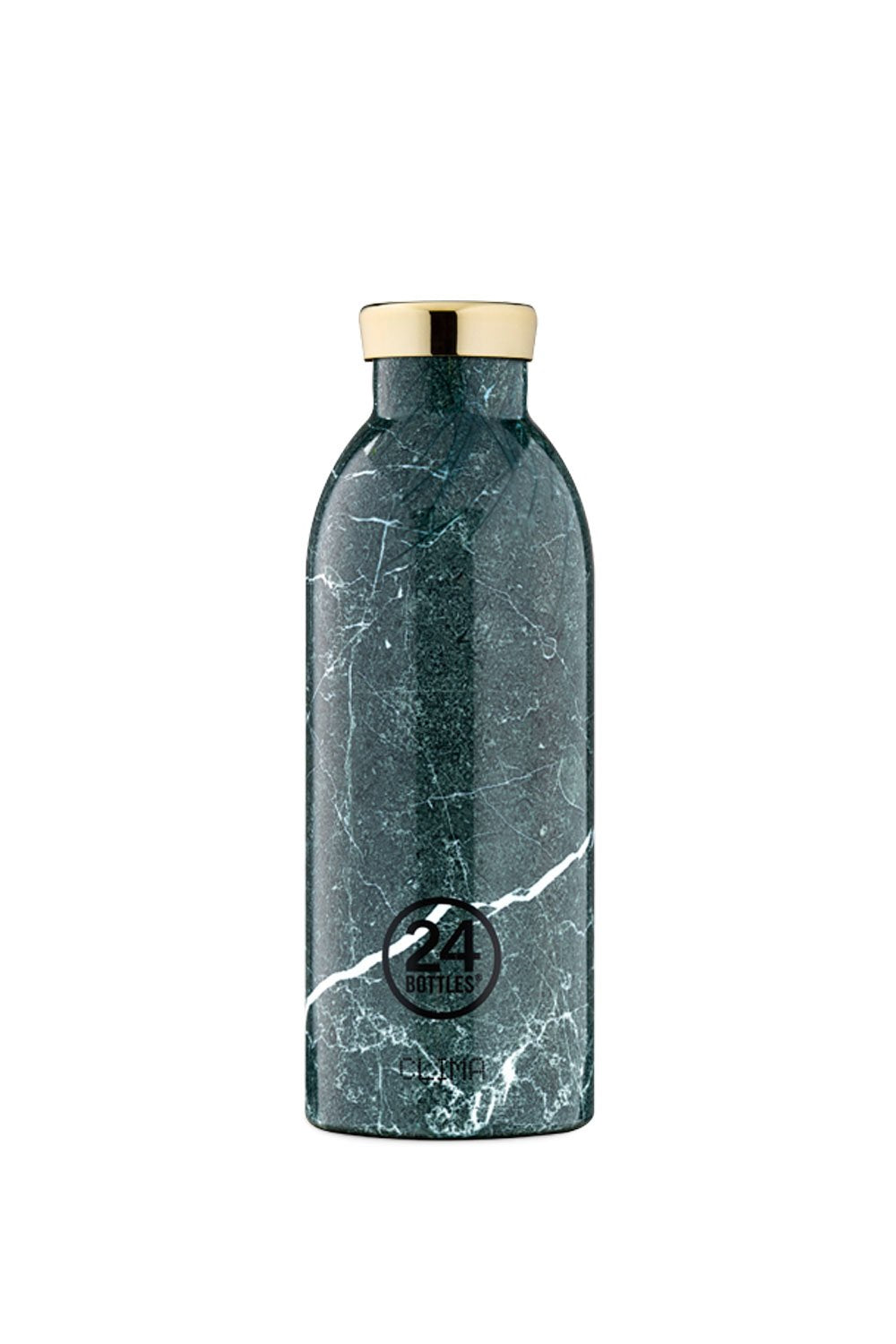 Gourde isotherme Clima en inox 'Green marble' | 24 BOTTLES