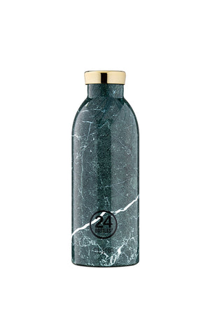 Gourde isotherme Clima en inox 'Green marble' | 24 BOTTLES