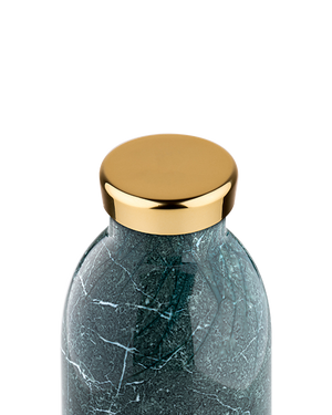 Gourde isotherme Clima en inox 'Green marble' | 24 BOTTLES