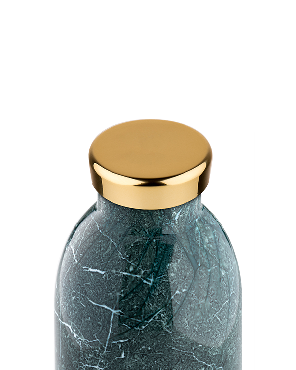 Gourde isotherme Clima en inox 'Green marble' | 24 BOTTLES