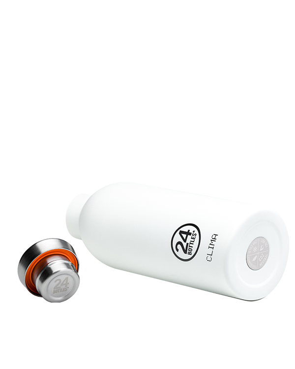 Gourde isotherme Clima en inox 'Ice white' | 24 BOTTLES
