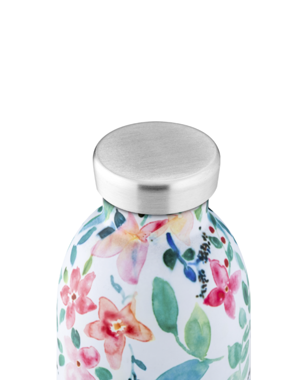 Gourde isotherme Clima en inox 'Little buds' | 24 BOTTLES