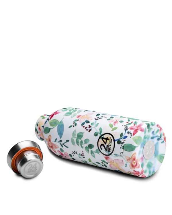 Gourde isotherme Clima en inox 'Little buds' | 24 BOTTLES