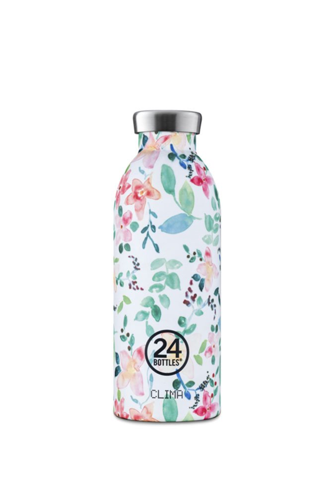 Gourde isotherme Clima en inox 'Little buds' | 24 BOTTLES