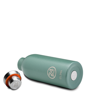 Gourde isotherme Clima en inox 'Moss green' | 24 BOTTLES