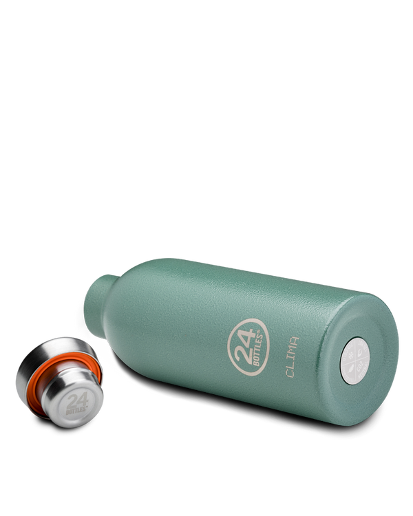 Gourde isotherme Clima en inox 'Moss green' | 24 BOTTLES