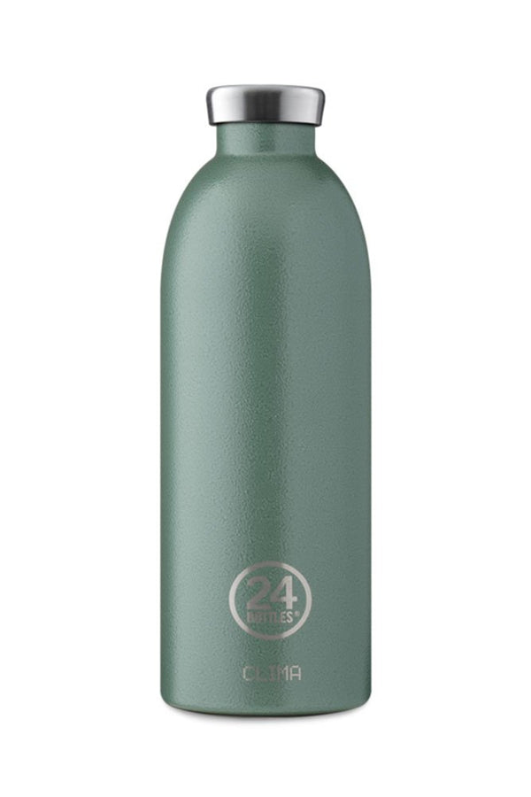 Gourde isotherme Clima en inox 'Moss green' | 24 BOTTLES