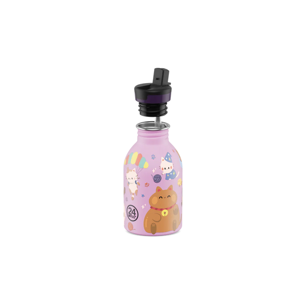 Gourde Kids en inox 'Meow Friends' | 24 BOTTLES