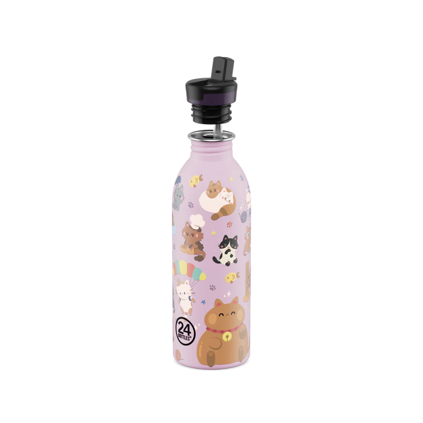 Gourde Kids en inox 'Meow Friends' | 24 BOTTLES