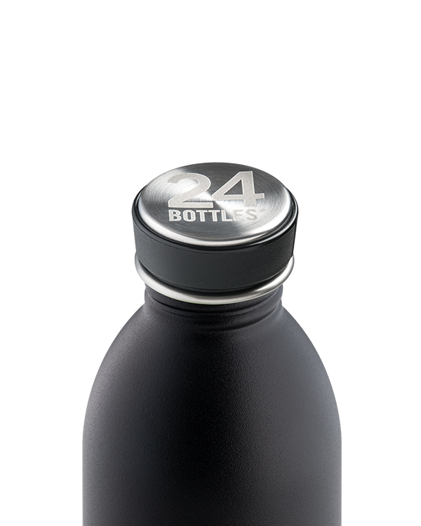 Gourde Urban en inox 'Tuxedo Black' | 24 BOTTLES
