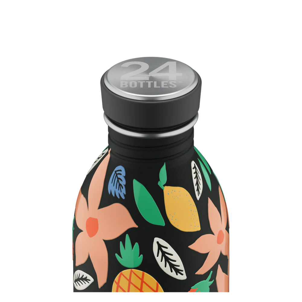 Gourde Urban en inox 'Tropical noir' | 24 BOTTLES