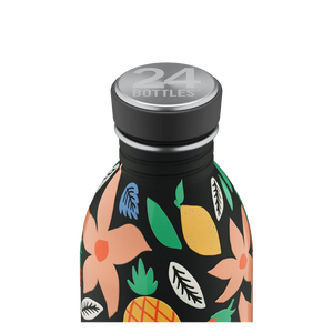 Gourde Urban en inox 'Tropical noir' | 24 BOTTLES