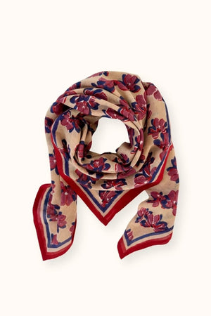 Grand foulard Dupatta 'Violetta' Macadamia | APACHES COLLECTIONS