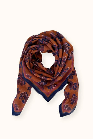 Grand foulard Dupatta 'Violeta' Rust | APACHES COLLECTIONS