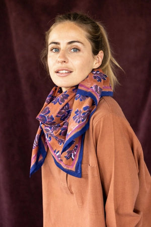 Grand foulard Dupatta 'Violeta' Rust | APACHES COLLECTIONS