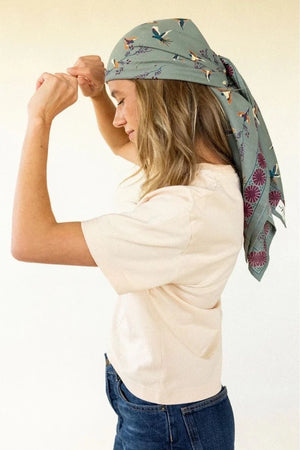 Foulard Latika 'Cerisier' Grey | APACHES COLLECTIONS