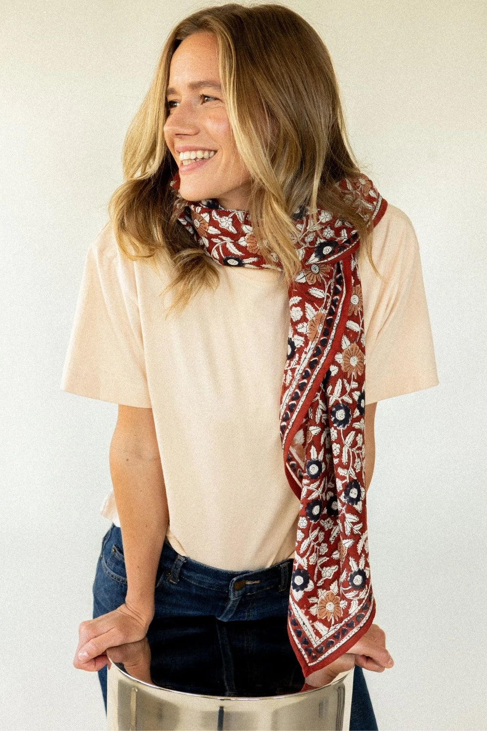 Foulard Latika 'Coeur' Fire | APACHES COLLECTIONS